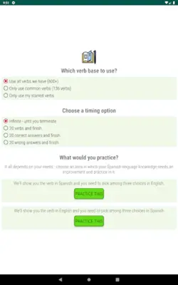 Verbos en Español android App screenshot 1